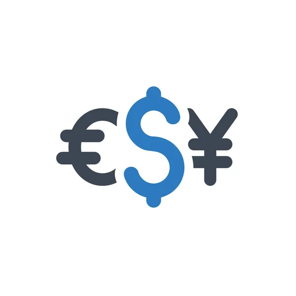 Ikona Měny Jednoduchá Vektorová Ilustrace — Stockový vektor
