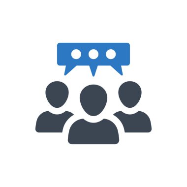 Sosyal grup simgesi - Basit vektör illüstrasyonu