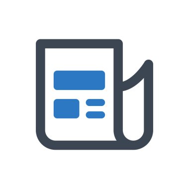 Gazete simgesi - Basit vektör illüstrasyonu