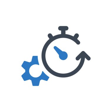 Zaman yönetimi simgesi - Basit vektör illüstrasyonu