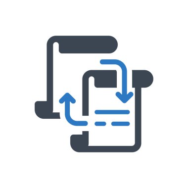 Dağıtılmış defter simgesi - Basit vektör illüstrasyonu