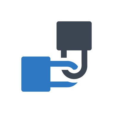 Engelleme zinciri simgesi - Basit vektör illüstrasyonu