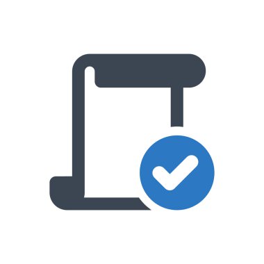 Beyaz kağıt simgesi - Basit vektör illüstrasyonu