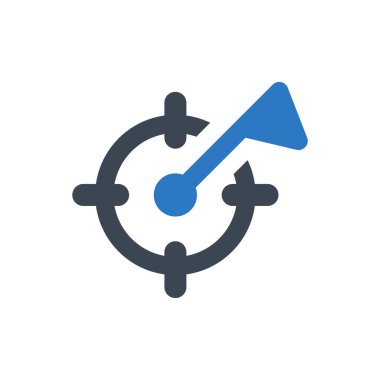 Hedef simgesi - Basit vektör illüstrasyonu