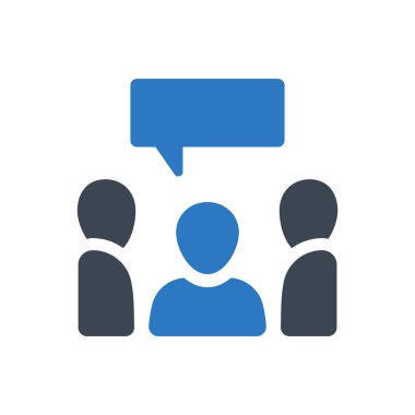 Grup simgesini odakla - Basit vektör illüstrasyonu