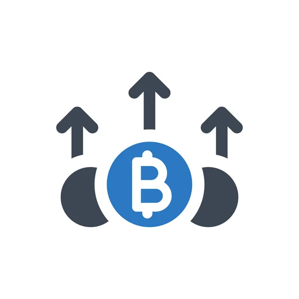 Icono Criptomoneda Ilustración Simple Vector — Archivo Imágenes Vectoriales