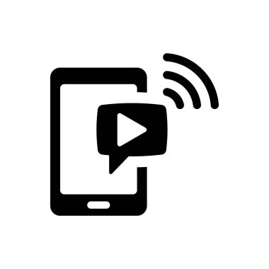 Mobil reklam simgesi (vektör illüstrasyonu)