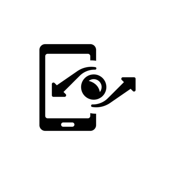 Pictogram Voor Transacties Met Mobiel Geld Vectorafbeelding — Stockvector