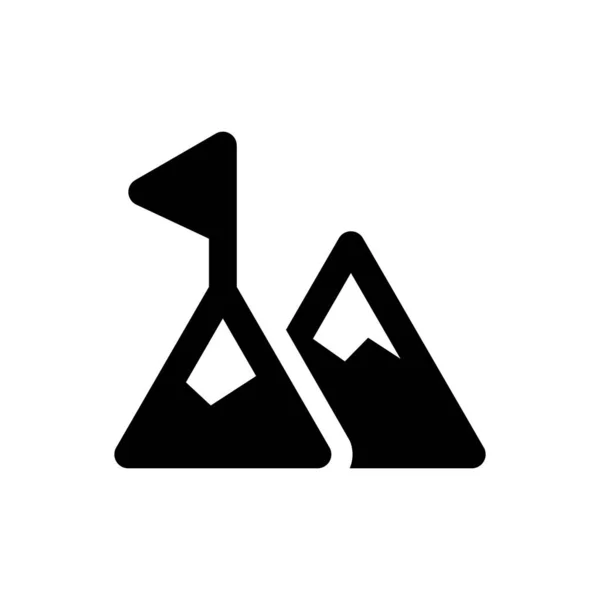 Berg Zielsymbol Vektor Illustration — Stockvektor