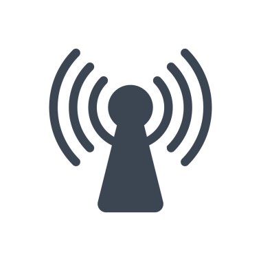 Kablosuz anten simgesi (vektör çizimi)