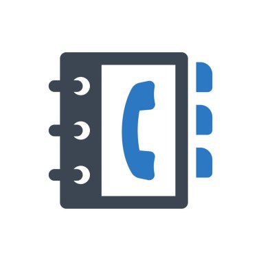 Telefon dizini simgesi (vektör illüstrasyonu)