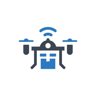 Quadrocopter simgesi (vektör illüstrasyonu)