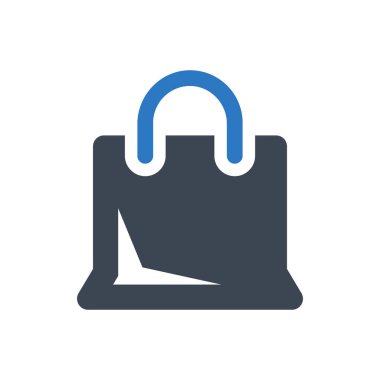 Alışveriş poşeti simgesi (vektör illüstrasyonu)