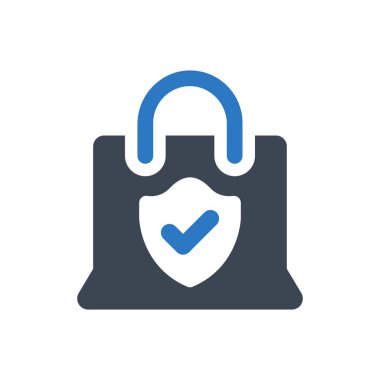 Güvenli satın alma simgesi (vektör illüstrasyonu)