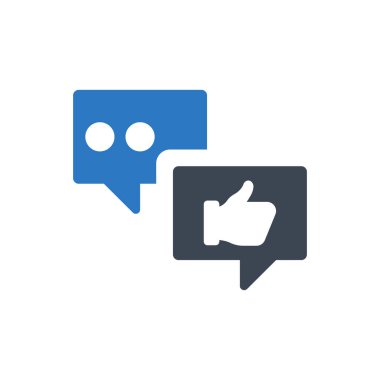 Sosyal ortam geribildirim simgesi (vektör illüstrasyonu)