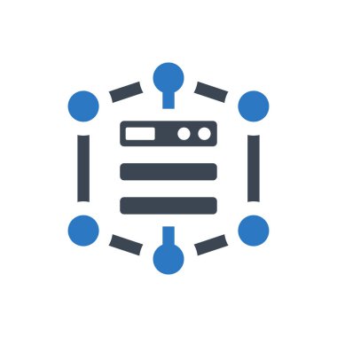 Veri tabanı simgesi (vektör illüstrasyonu)