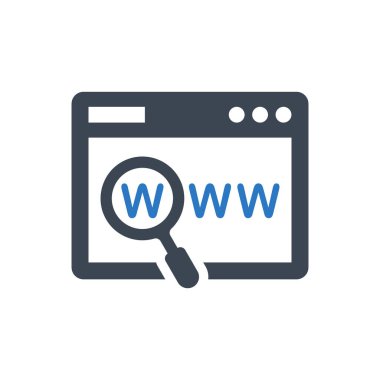 Web sitesi alan adı simgesi (vektör illüstrasyonu)
