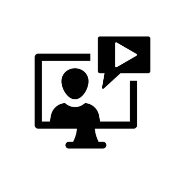 Video vlog simgesi (vektör çizimi)