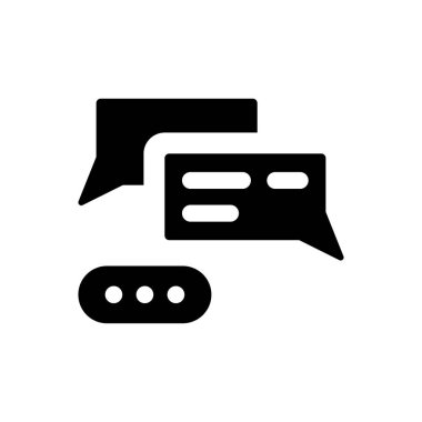 Sosyal sohbet simgesi (vektör gösterimi)