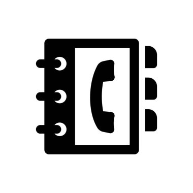 Telefon dizini simgesi (vektör illüstrasyonu)