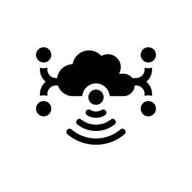 Bulut ağ simgesi (Vektör illüstrasyonu)