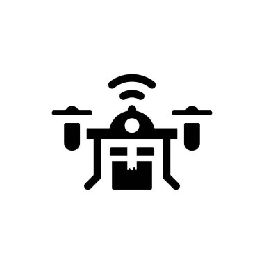 Quadrocopter simgesi (vektör illüstrasyonu)