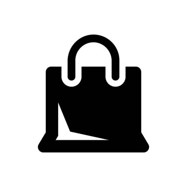 Alışveriş poşeti simgesi (vektör illüstrasyonu)