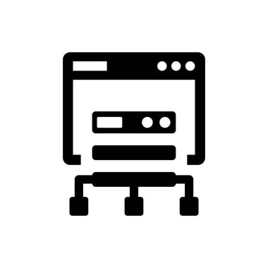 Web sunucu simgesi (vektör illüstrasyonu)