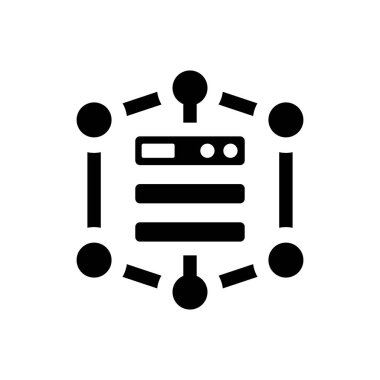 Veri tabanı simgesi (vektör illüstrasyonu)