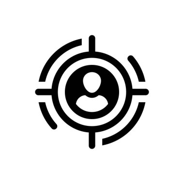 Pazarlama hedef simgesi (vektör illüstrasyonu)