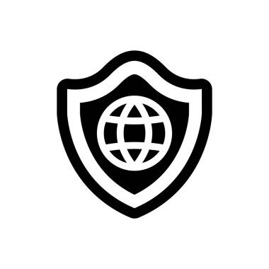 Web koruma simgesi (vektör çizimi)