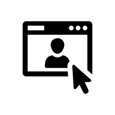 Kullanıcı etkileşimi simgesi (vektör illüstrasyonu)