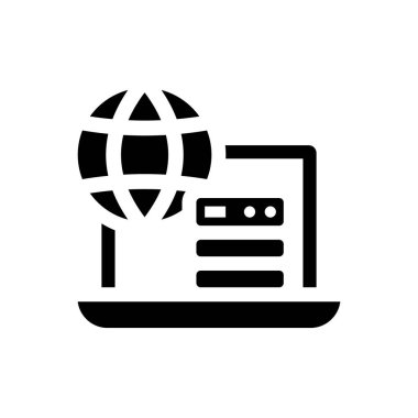 Web sunucu simgesi (vektör illüstrasyonu)