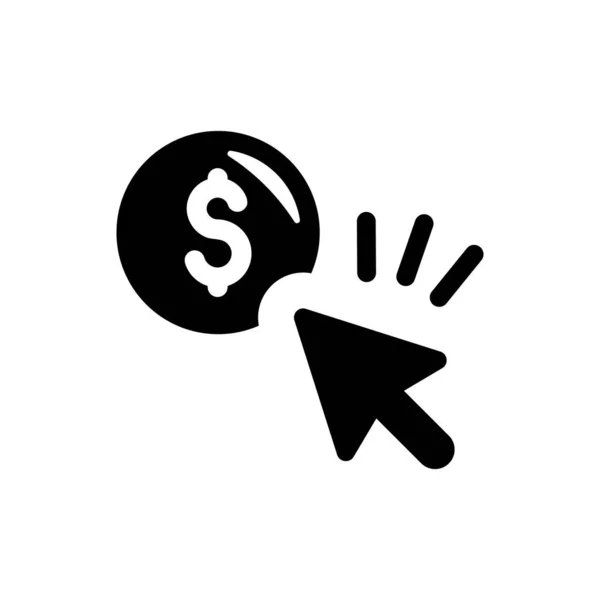 Icona Pay Click Illustrazione Vettoriale — Vettoriale Stock