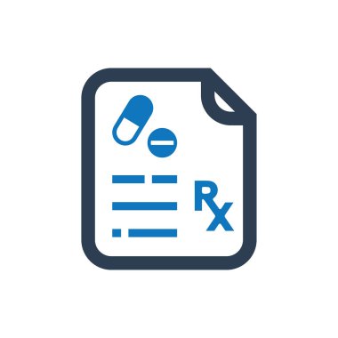 Reçete simgesi (Vektör illüstrasyonu)