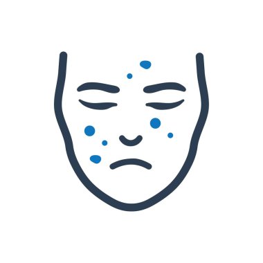 Yüz lekesi simgesi (Vektör illüstrasyonu)