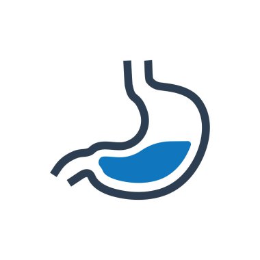 Gastroenteroloji simgesi (Vektör illüstrasyonu)