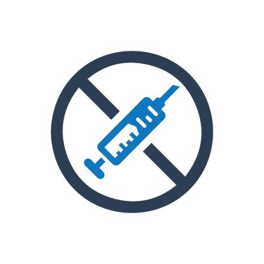 Uyuşturucu simgesi yok (Vektör illüstrasyonu)