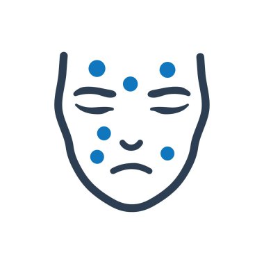 Yüz lekesi simgesi (Vektör illüstrasyonu)