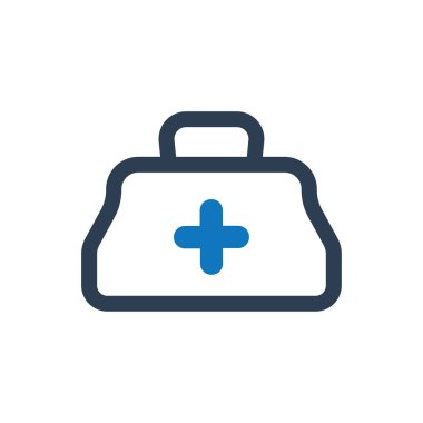 Doctor Bag simgesi (Vektör illüstrasyonu)