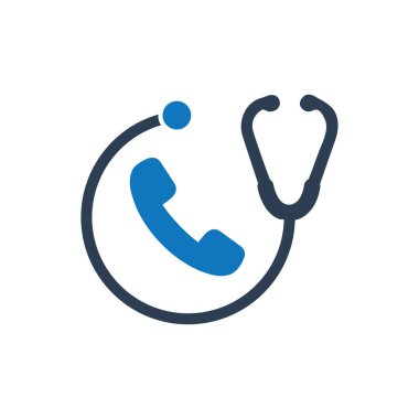 Tıbbi Çağrı simgesi (Vektör illüstrasyonu)