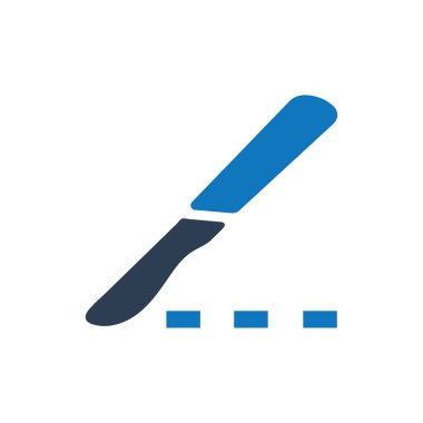 Cerrahi Neşter simgesi (Vektör illüstrasyonu)