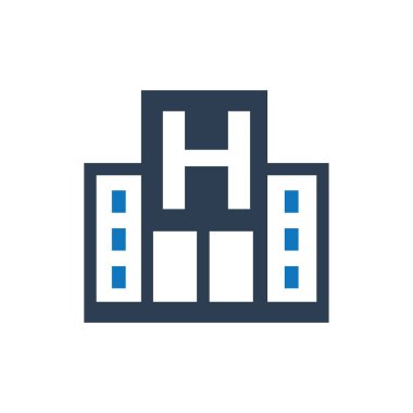 Hastane simgesi (Vektör illüstrasyonu)