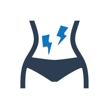 Sırt Ağrısı simgesi (Vektör illüstrasyonu)