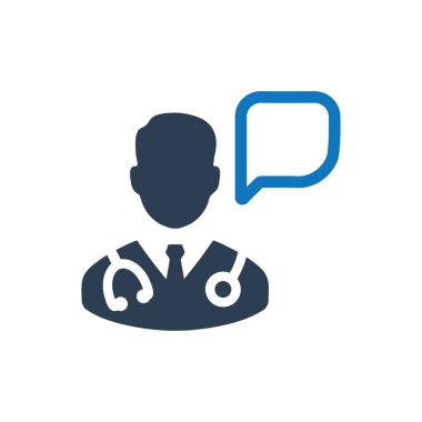 Doktor Danışmanlık simgesi (Vektör illüstrasyonu)