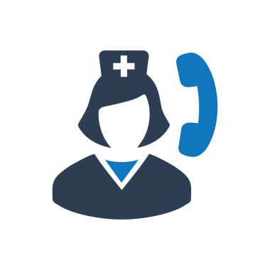 Tıbbi Yardım Hattı simgesi (Vektör illüstrasyonu)