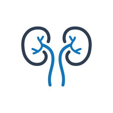 Böbrek simgesi (Vektör illüstrasyonu)