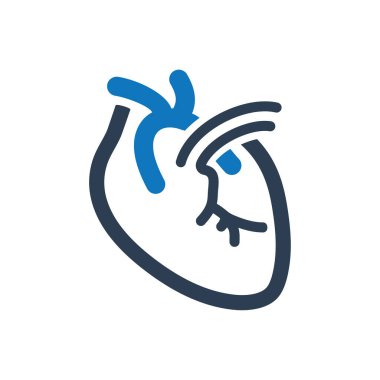 İnsan Kalbi simgesi (Vektör illüstrasyonu)