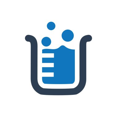 Beaker simgesi (Vektör illüstrasyonu)