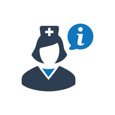 Tıbbi Bilgi Desteği simgesi (Vektör illüstrasyonu)